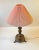 Mid-Century Modern Danish Bronze Lion Paw Table Lamp with Pink Shade, 1930s For Sale - Image 3 of 9