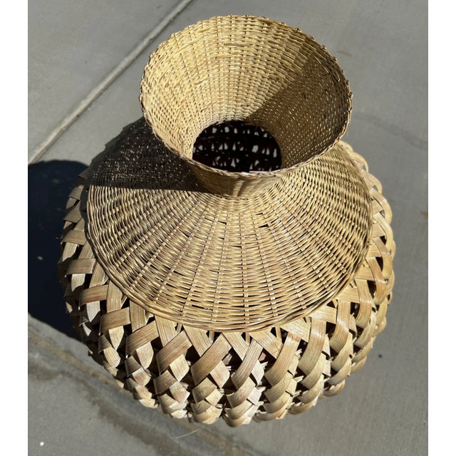 Oversized Woven Rattan Decorative Vase, perfect for decorative branches/Sticks or just by itself clustered with other...
