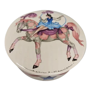 Villeroy & Boch Le Cirque Jean Mercier Porcelain Trinket Box Circus Horse Rider