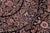 1990s Art Nouveau 1990's Pak-Persian Black/Pink Wool Round Rug- 8'1'' X 8'3'' For Sale - Image 5 of 9