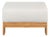 Paradiso Outdoor Solid Teak Wood Ottoman - Gray Fabric For Sale