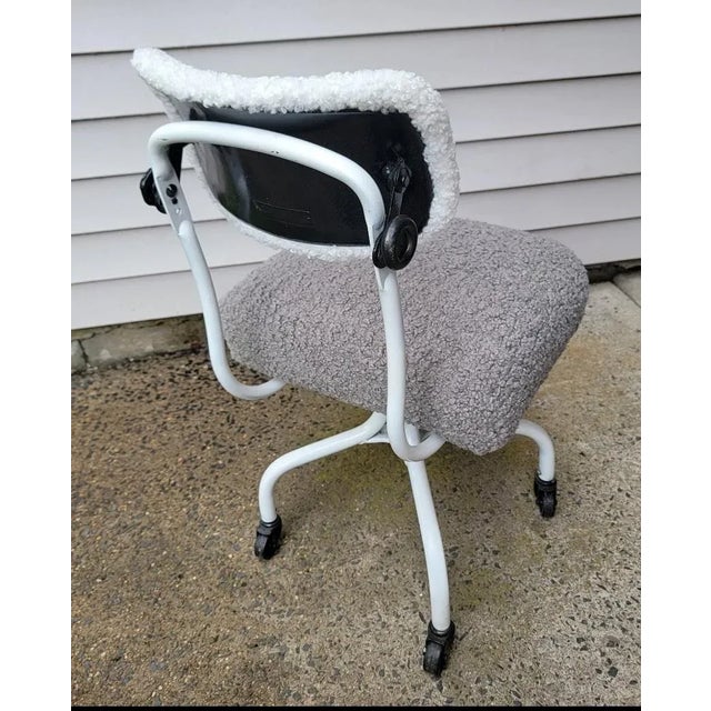 Steelcase Steelcase Furry 1950s Industrial Office Chair Conversion For Sale - Image 4 of 11