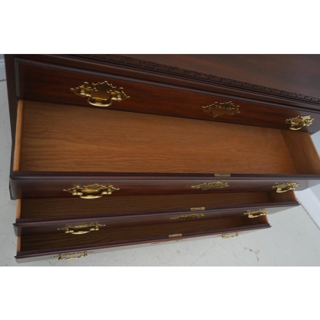 1980s Henkel Harris Mahogany Spnea Perkins High Chest For Sale - Image 5 of 17