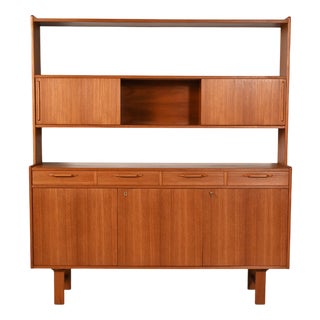 Sideboard with Teak Bookcase, 1960s For Sale