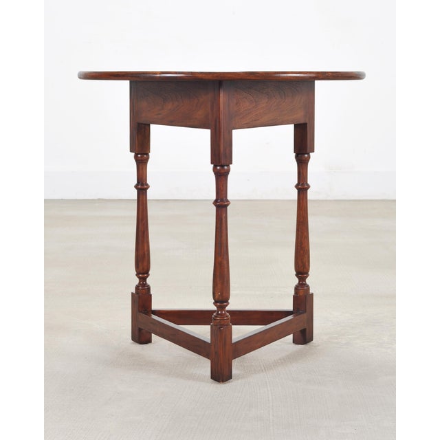 English Ralph Lauren Country English Style Walnut Cricket Pub Table For Sale - Image 3 of 18