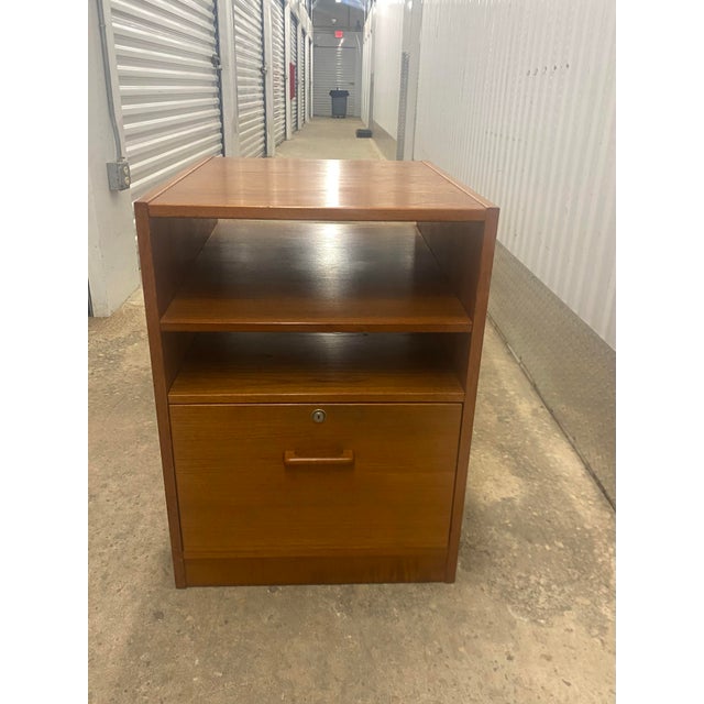 1980s Danish Teak Veneer File Cabinet. For Sale - Image 11 of 11