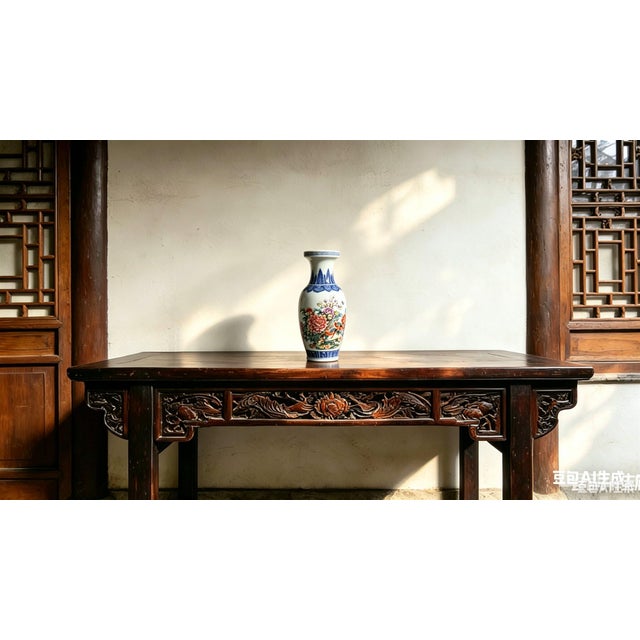 Chinese Ceramic Vase,Famille Rose Porcelain Vase Hand Painted Flowers and Birds Pattern For Sale - Image 4 of 11