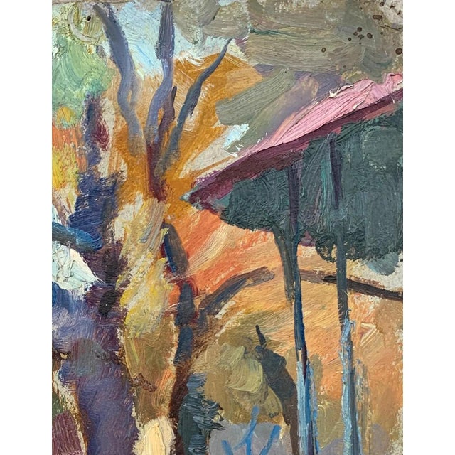 Realism Autumn Landscape Oil Painting, Ukrainian Art 1960s For Sale - Image 3 of 6