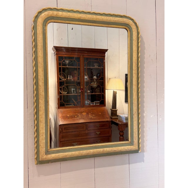 Wood 19th Century Painted Louis Philippe Mirror For Sale - Image 7 of 7