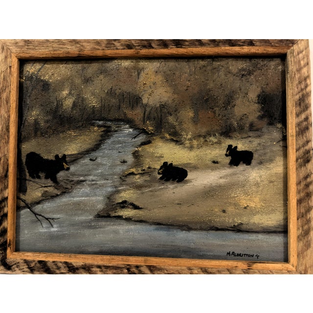 Late 20th Century Original M. Albritton Jr Earth Pigment Painting "First Crossing" Little Pigeon River, Nc Studio Earth Art For Sale In Greenville, SC - Image 6 of 16