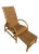Vintage Reclining Rattan Bamboo Chaise Lounge With Footrest For Sale