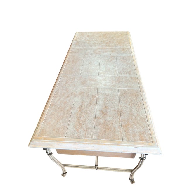 Coastal Style Executive Desk by Charles Hart For Sale - Image 4 of 9