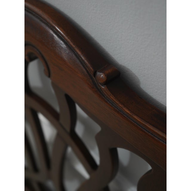 Wood Drexel Heritage 18th C. Classic Queen or Full Size Mahogany Headboard For Sale - Image 7 of 11