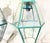 Turquoise 1980s Stunning Pair of Vintage Solid Brass & Glass Geometric Hanging Lanterns - a Pair For Sale - Image 8 of 16