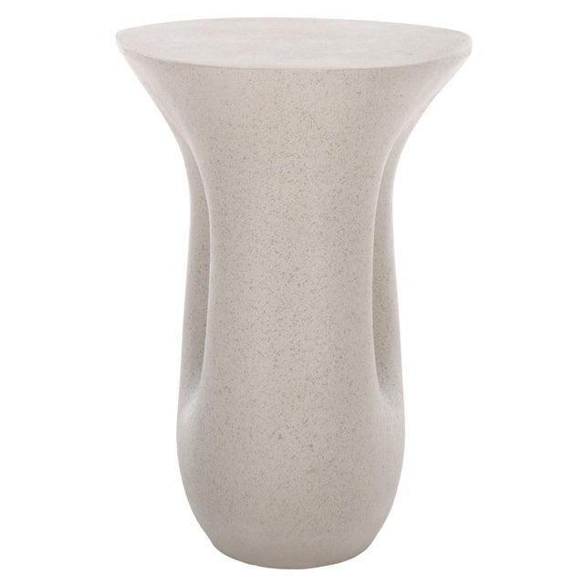 Plastic Irelyn Accent Table in Grey For Sale - Image 7 of 8
