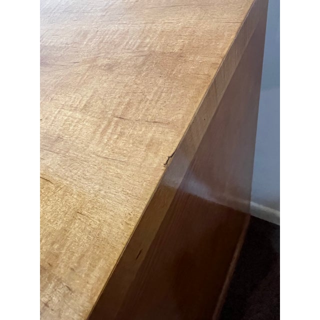 1960s Hickory White Genesis Art Deco Tiger Maple Sideboard Buffet Cabinet For Sale - Image 9 of 12