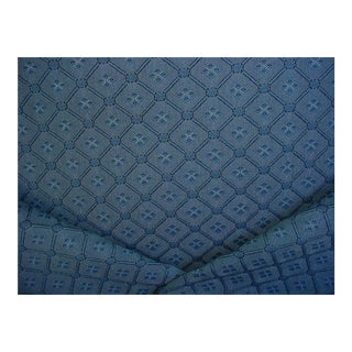 Brunschqig & Fils BR-89008 Cedric Woven Texture Blue - Lattice Batik Upholstery Drapery Fabric - 11-1/8 Yards For Sale