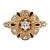 Vintage .20ctw Diamond & Enamel Ring, 14k Yellow Gold, Ring Size 5.5 For Sale