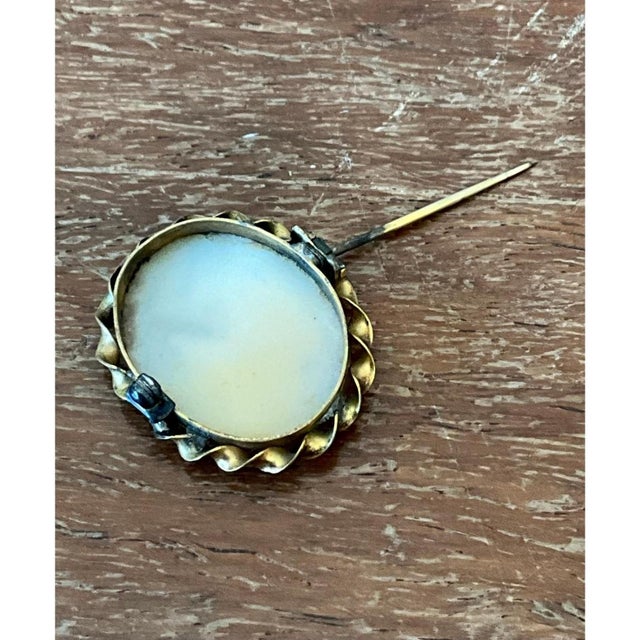 Vintage Victorian Scenic Cameo Brooch For Sale - Image 12 of 12