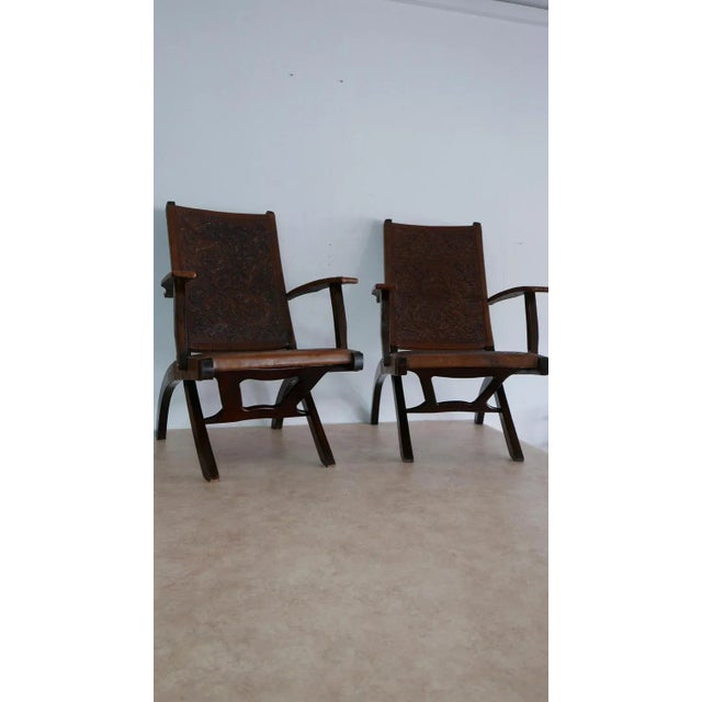 Wood Chairs & Table by Angel I. Pazmino for Muebles de Estilo, Ecuador, 1960s, Set of 3 For Sale - Image 7 of 14