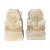 Chinese Pair White Marble Stone Fengshui Foo Dogs Door Block Drum Statue For Sale - Image 12 of 13