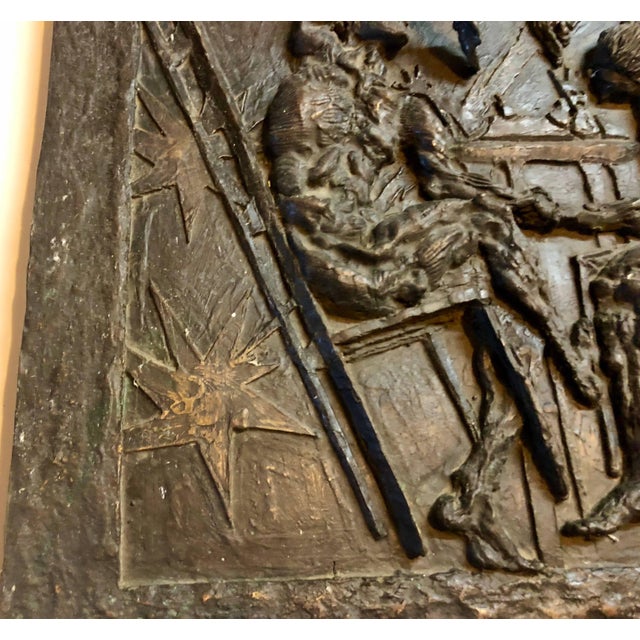 Large Bronze Bas Relief Danse Macabre Expressionist Sculpture Totentantz For Sale - Image 9 of 10