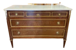 French Louis XVI Commode With Marble Top