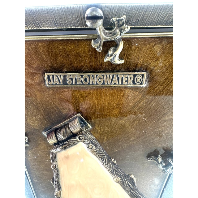 Gold Jay Strongwater Jeweled Dragonfly 4” X 6” Picture Frame With Swarovski Crystals For Sale - Image 8 of 8