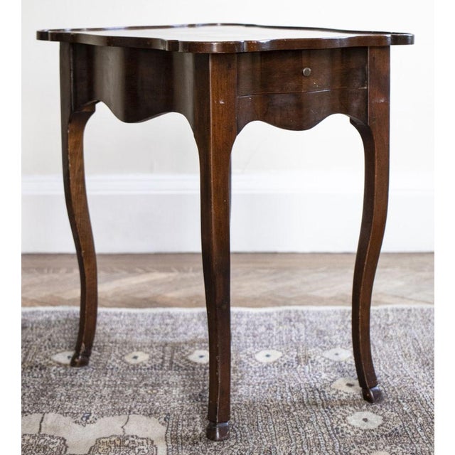 French Provincial French Provincial Style Mahogany Side Table For Sale - Image 3 of 5