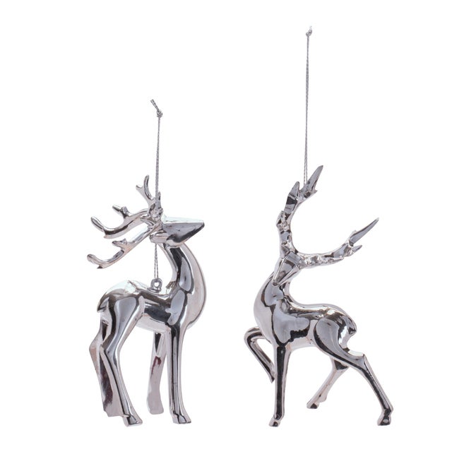 Bring woodland charm to your holiday décor with this set of 6 Glass Deer Ornaments. Each 5-inch ornament showcases a...