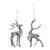 Bring woodland charm to your holiday décor with this set of 6 Glass Deer Ornaments. Each 5-inch ornament showcases a...