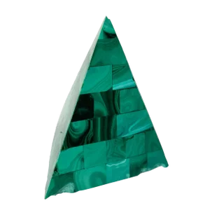 20th Century Decorative Malachite Stone Mineral Pyramid