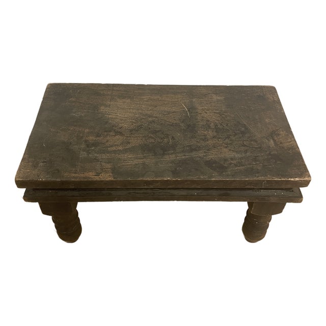 Vintage Primitive Wooden Riser Prayer Stool Small Foot Stool For Sale