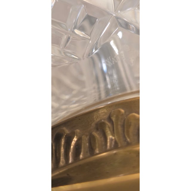 Waterford Crystal Vintage Waterford Cut Crystal Pineapple Table Lamp With Brass Base For Sale - Image 4 of 7