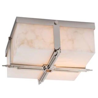Regina Andrew Modern Art Deco Style Silver Finished Gotham Flush Mount For Sale