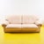 Vintage Cream Leather Sofa For Sale - Image 15 of 15