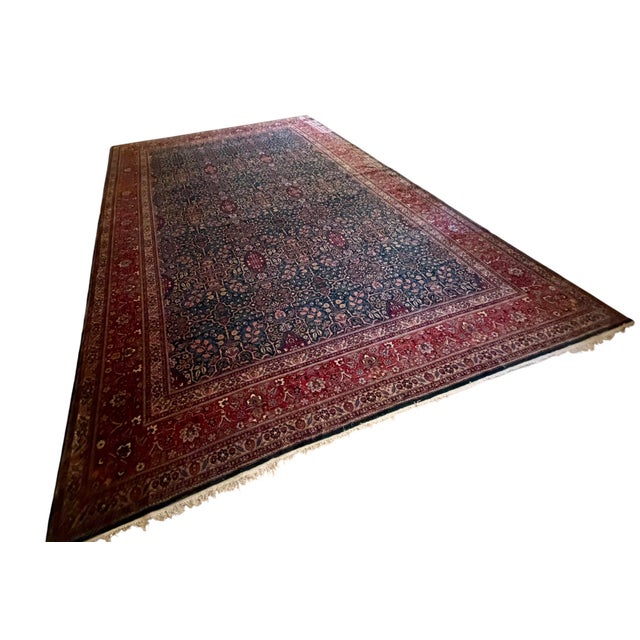 Persian Huge Palace Size Handmade Persian Wool Tabriz Rug 13.5’ by 20’ For Sale - Image 3 of 9