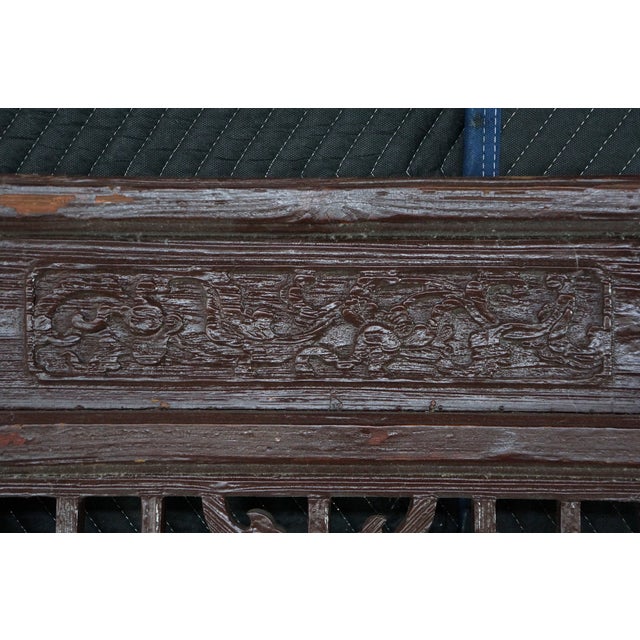 Vintage Chinese Hardwood Pierced Lattice Wall Hanging Panels Screen Chinoiserie For Sale - Image 6 of 17