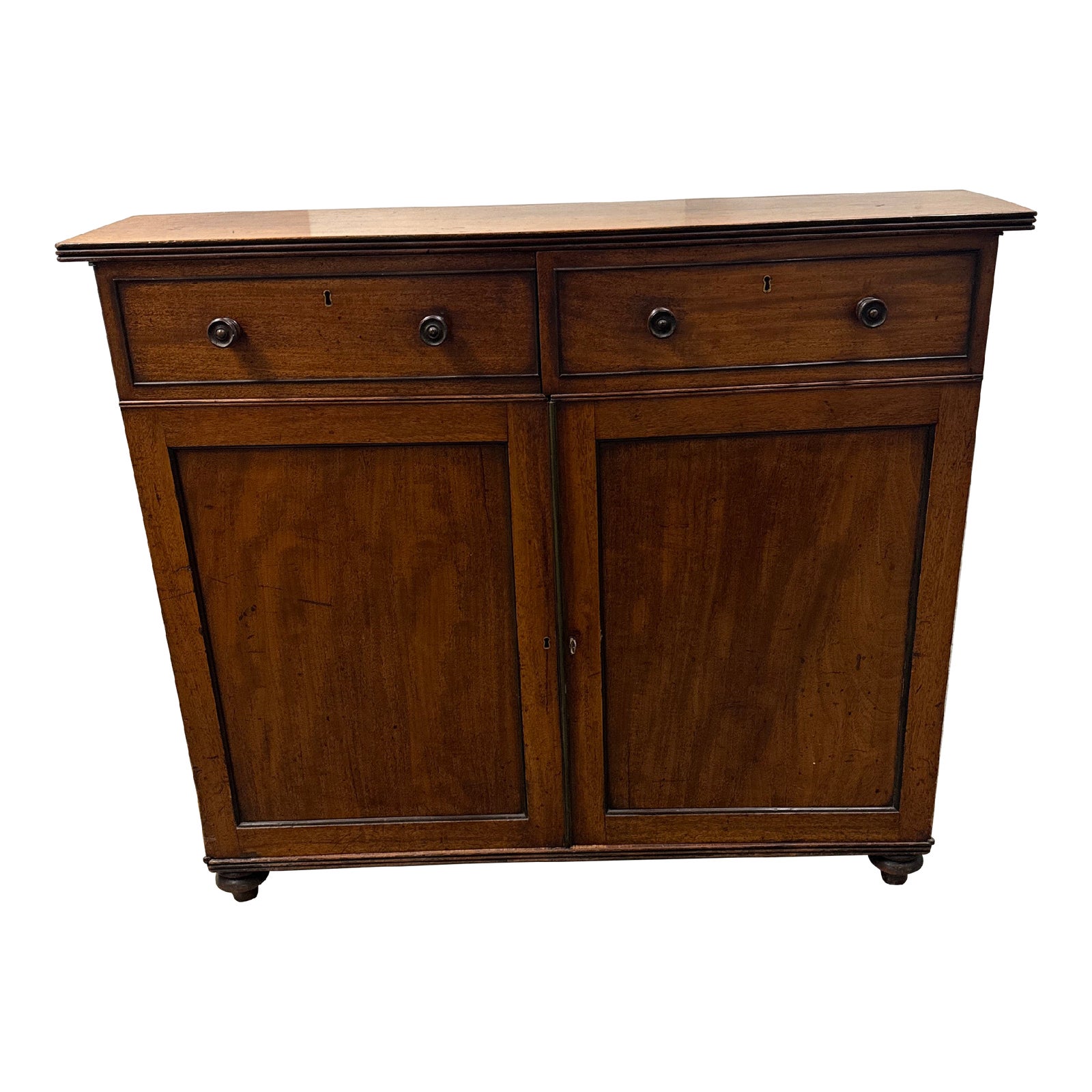 Vintage Solid Wood Cabinet With Two Inner Shelves | Chairish