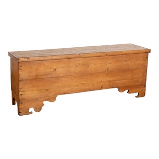 Narrow Pine Trunk or Bench With Storage, Sweden Circa 1840-60 For Sale