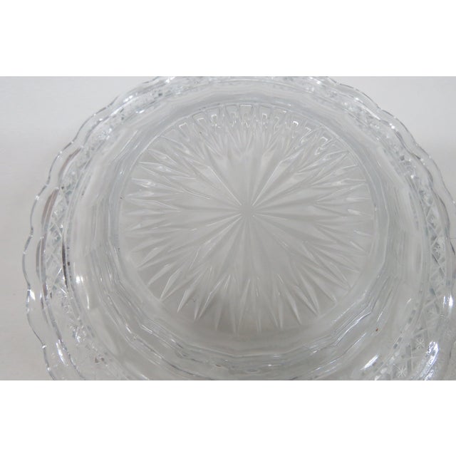 Indiana Glass Round Covered Butter Star Band Dish Domed Lid Serving Bowl 4506b For Sale - Image 11 of 14