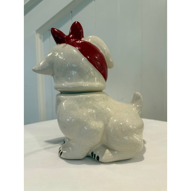Vintage Brush McCoy Pottery Toothache Dog Cookie Jar For Sale - Image 4 of 12