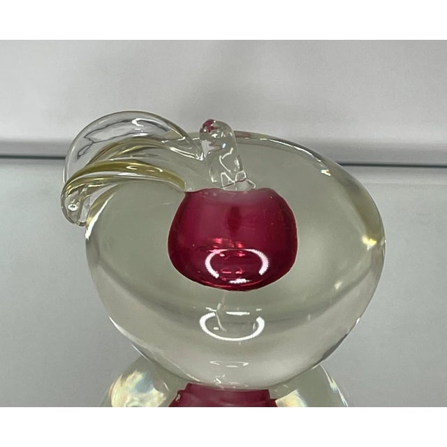 1970s 1970s Murano Glass Cenedese Vetri Sommerso Apple For Sale - Image 5 of 7