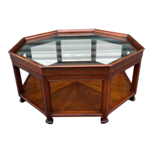 Mid 20th Century Baker Furniture Attributed Octagonal Coffee Table