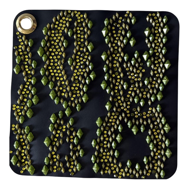 Italian Studded Leather Swatch No Number From 2026-2027 Collection For Sale