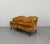 Burnt Orange Vintage Barrel Back Lounge Chairs on Brass Casters – Pair For Sale - Image 8 of 8