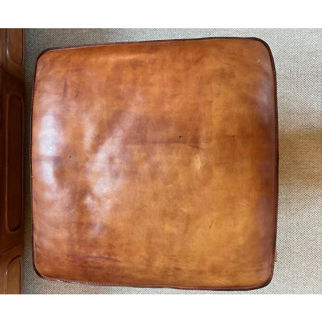 1970s 1970s French Leather Ottoman Attributed to Roche Bobois For Sale - Image 5 of 5