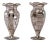 1940s Silver Overlay Glass Vases - a Pair For Sale