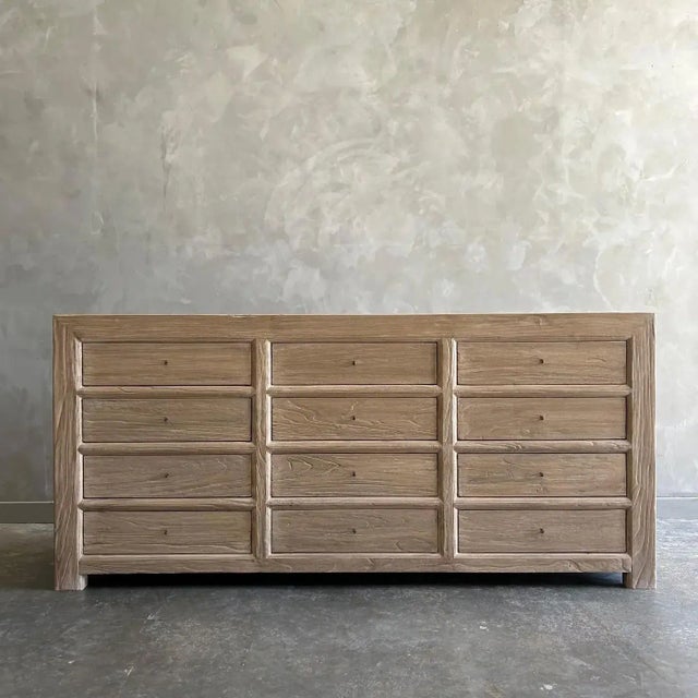 Reclaimed Elm Wood Dresser or Sideboard For Sale - Image 4 of 6