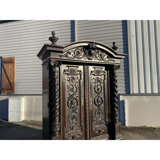 Renaissance Oak Cabinet, 1870s For Sale - Image 5 of 18